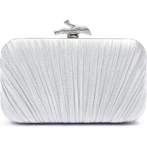 Elegant Liquid-Satin Evening Bag with Detachable Chains for Formal Occasions